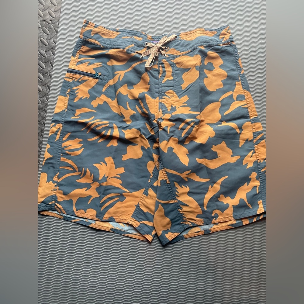 Patagonia Blue and Yellow Athletic Shorts